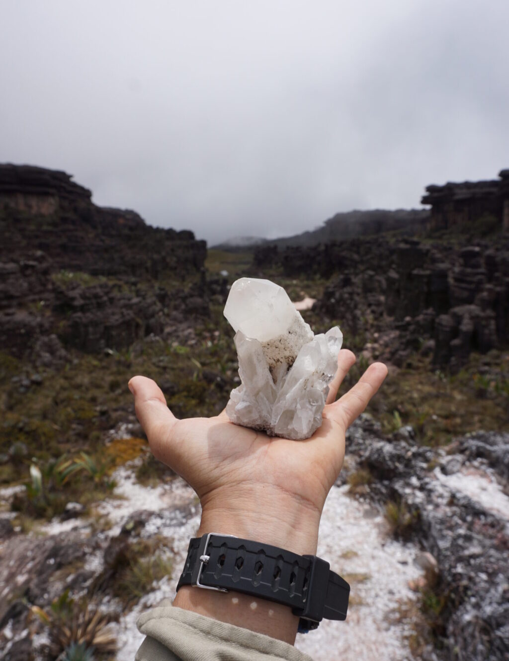 Cuarzos de cristal en Monte Roraima